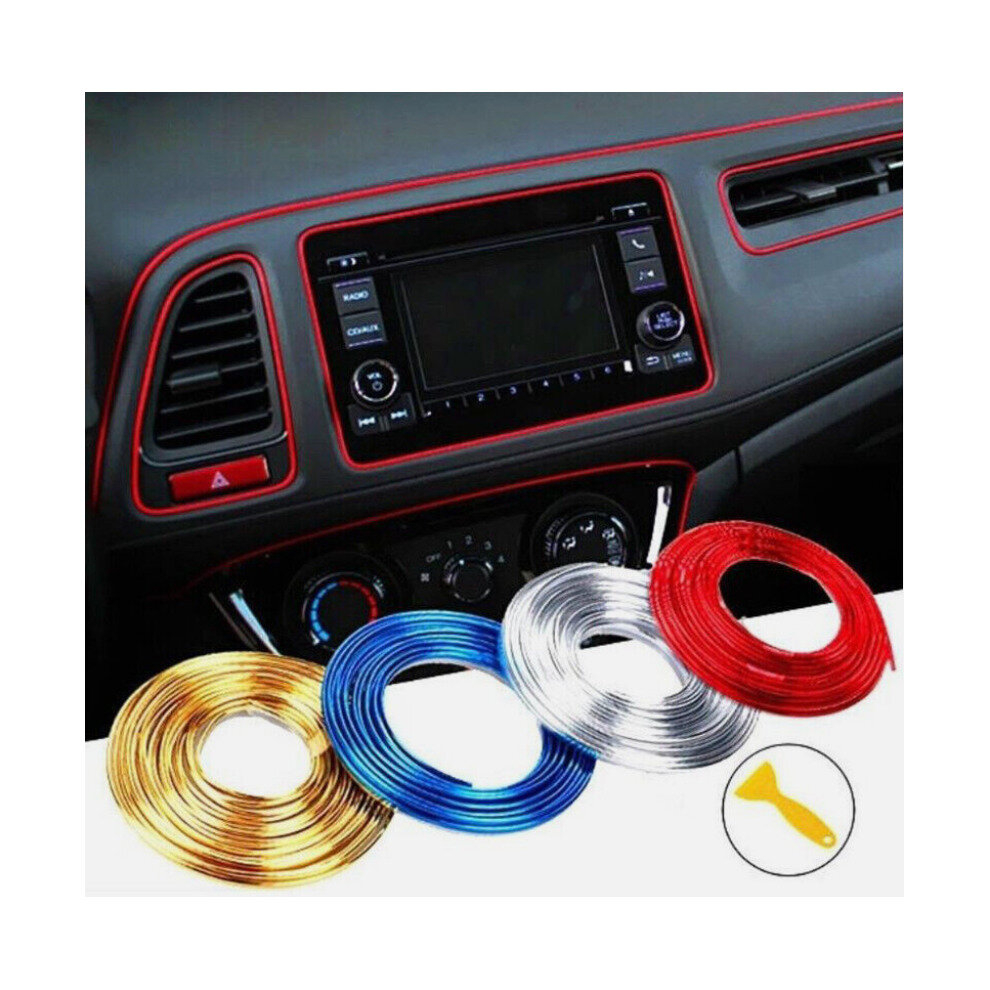 (Blue) 5M Car Interior Styling Moulding Trim Strip Blue 4754135888502