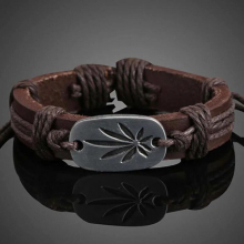 Maple Pendant Bracelet Unisex Braid Girl Boy String Band Bangle XIN-Shipping