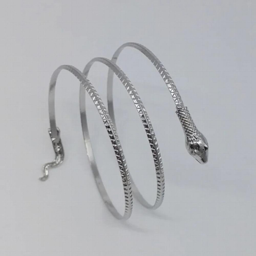Punk Coiled Snake Multi-Layer Spiral Open Bangle Bracelet Armband Bangle Men Women Wristband Bracelets
