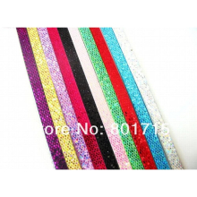 50Strips as 8mm wide 1meter length Sequin leather fit 8mm slide charms DIY Accessories