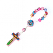 Graffiti Resin Cross Bracelet Kids Religious Christian Baby Bracelet Banquet Jewelry Accessories