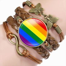 Lgbt Pride Apparel Rainbow Bracelet Bisexual Pansexual Charms Accessories Men Couple Gay Lesbian Friendship Unisex Jewelry
