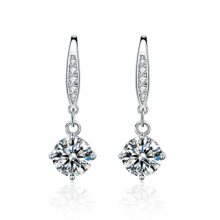 Moissanite Drop Earrings 925 Silver Women Real I Bridal Wedding Engagement Earring Women Fine Jewelry