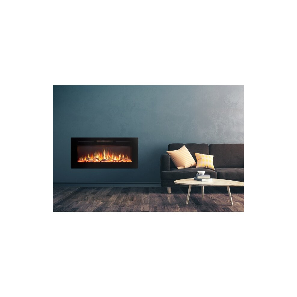 Adam Orlando Inset / Wall Mounted Electric Fire, 42 Inch