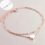 GIRLS DOUBLE LAYER HEART ANKLET ANKLE BRACELET CHAIN ADJUSTABLE 4