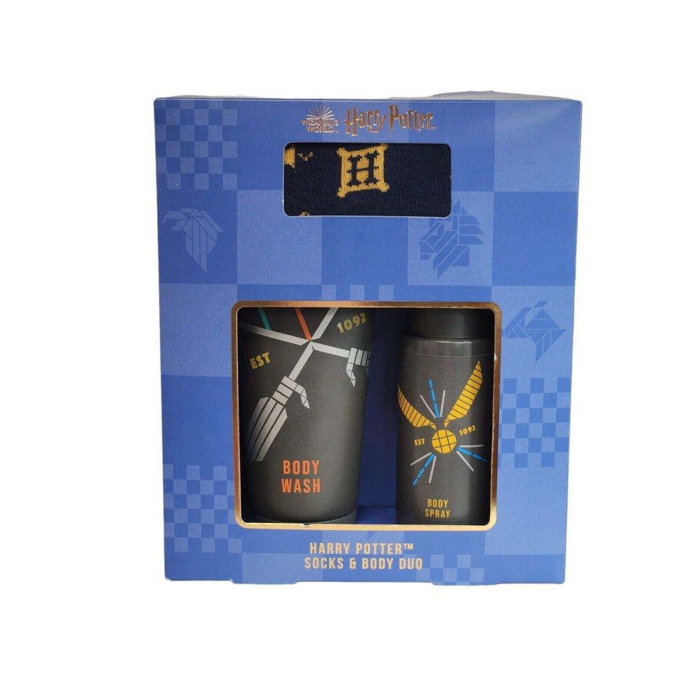 Harry Potter Socks & Body Duo Set Body Wash Spray & 1 Pair Socks