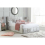 Birlea Double Ottoman Bed Grey Hannover Frame 4FT6 135cm Bedstead Storage Velvet Fabric 2