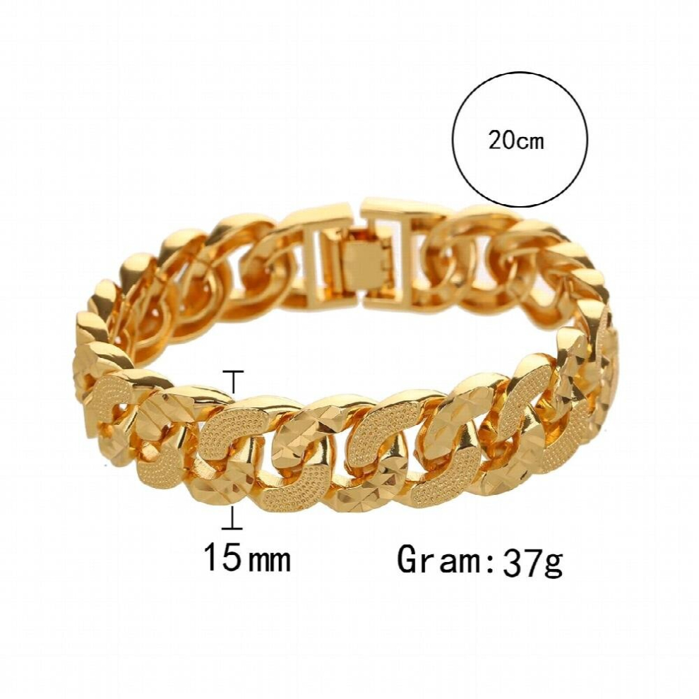 selead Flat chain square round fine bone bracelet female male jewelry gold-plated bracelet female
