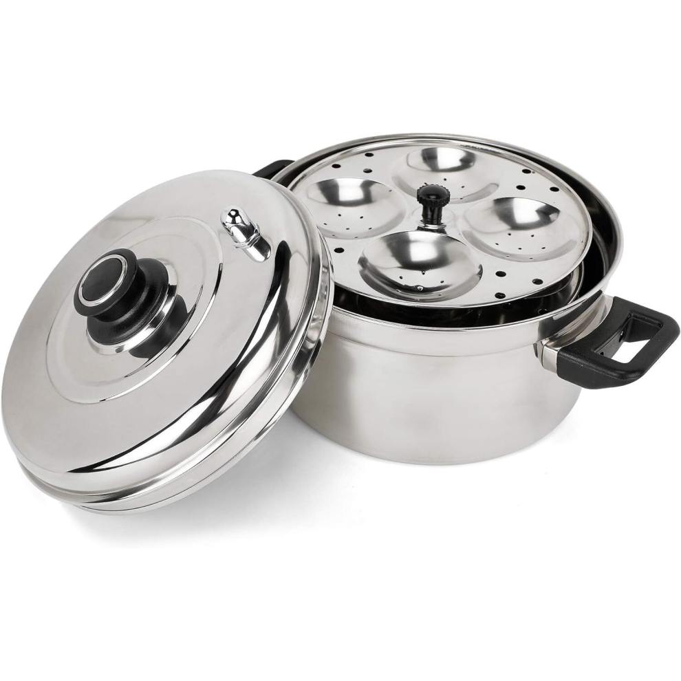 Stainless Steel Idli Maker 4-Tier (Makes 16 Idlis)