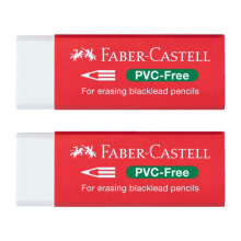 Faber-Castell PVC Free Eraser 2pcs (White)