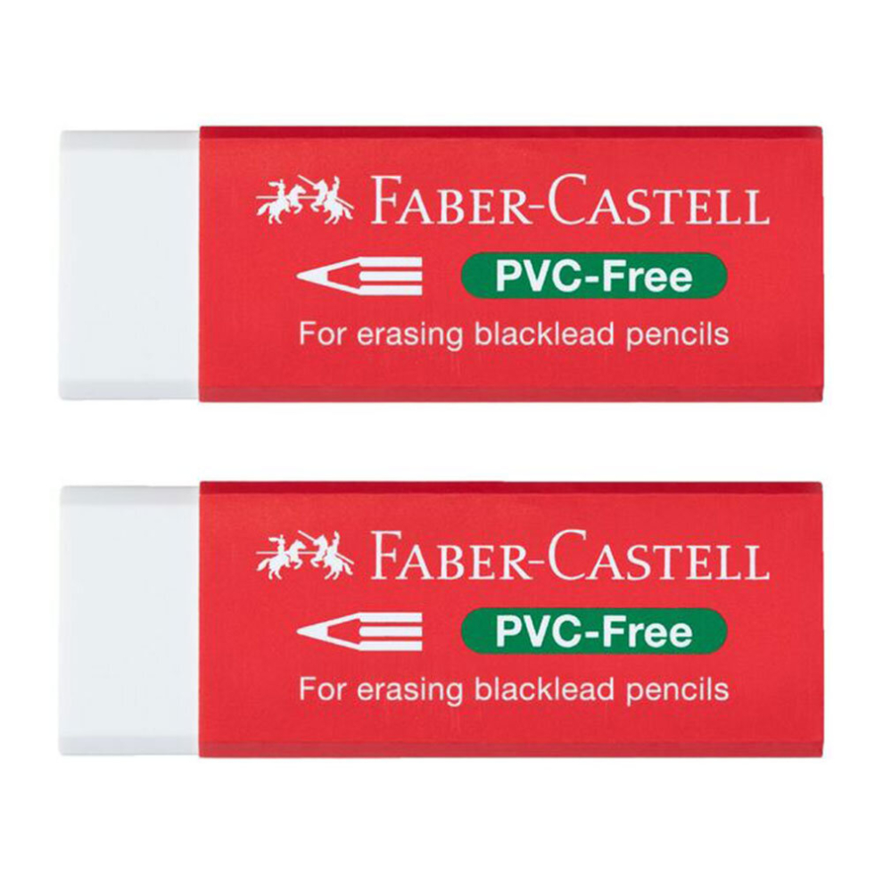 Faber-Castell Pvc Free Eraser 2Pcs (White) White
