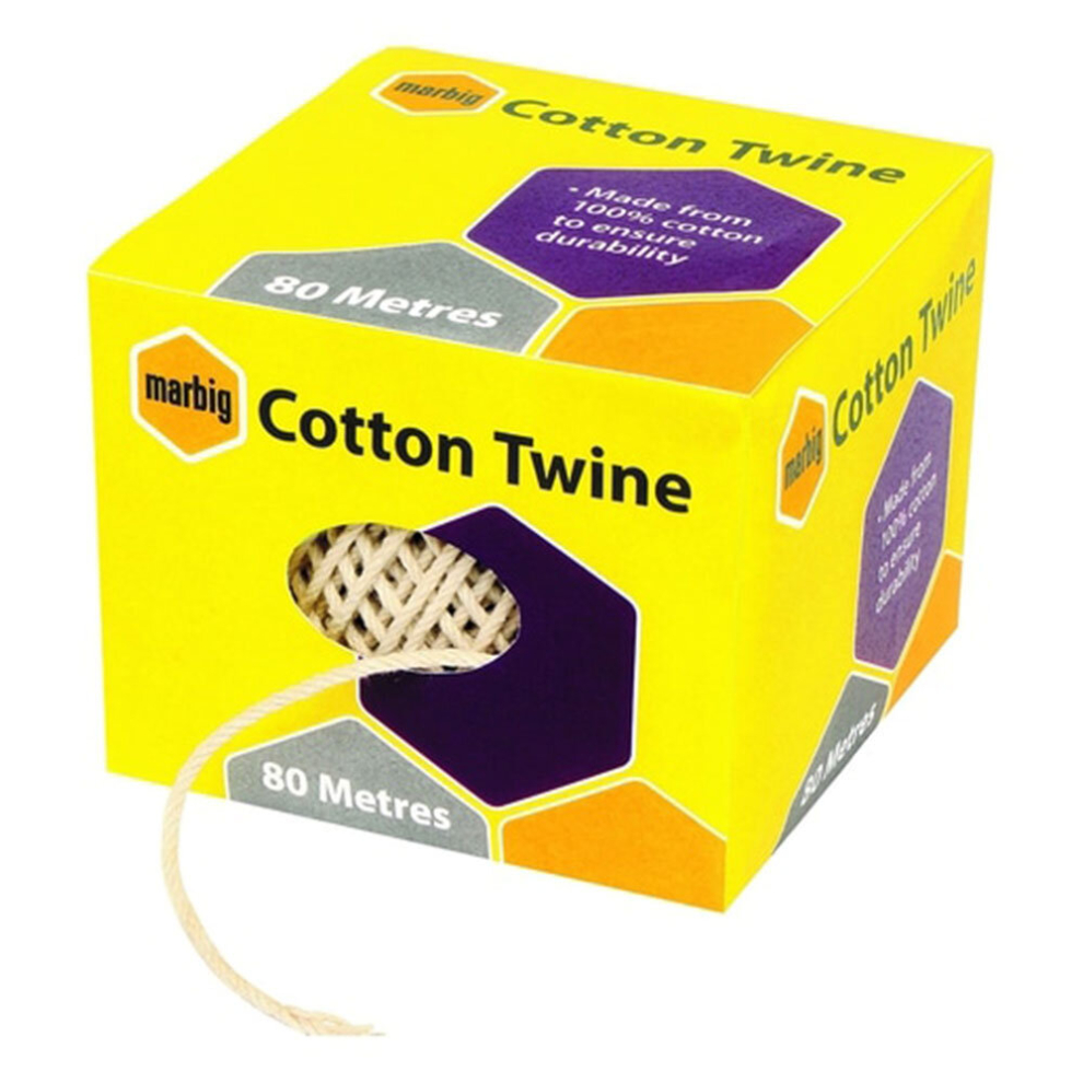 Marbig Natural Twine Cotton Ball 80M 9312311189994