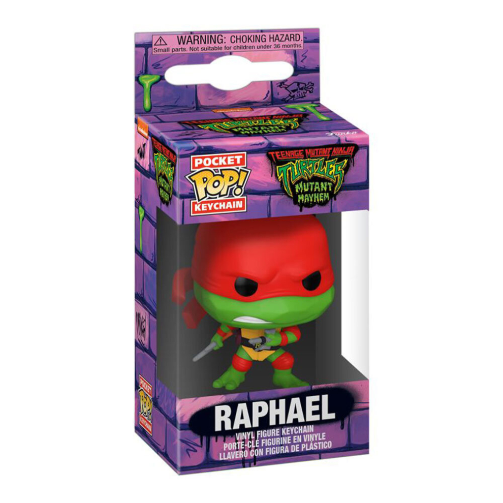Teenage Mutant Ninja Turtles Tmnt: Mutant Mayhem 2023 Raphael Pop! Keychain Brown