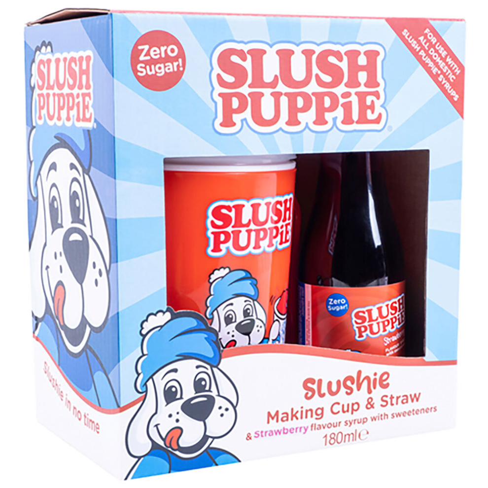 Slush Puppie Making Cup And Strawberry Syrup Set