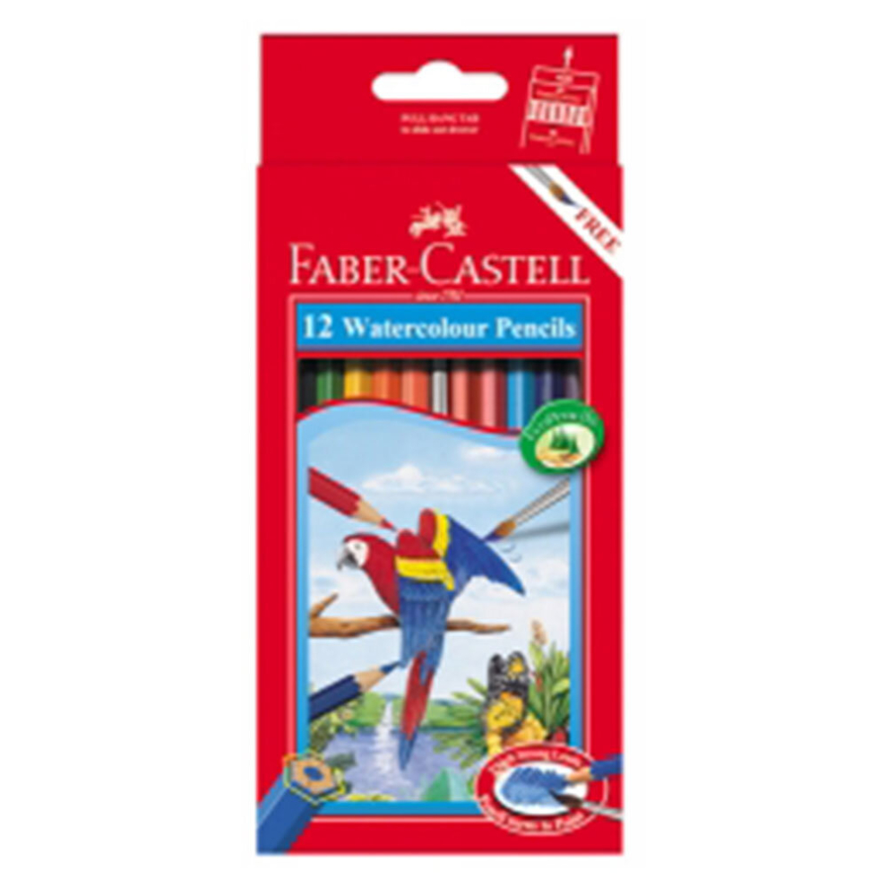 Faber-Castell Coloured Watercolour Pencil 12Pcs