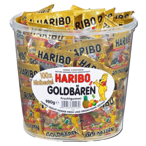 Haribo Mini gelées Goldbaren 100 pcs 1kg - Haribo