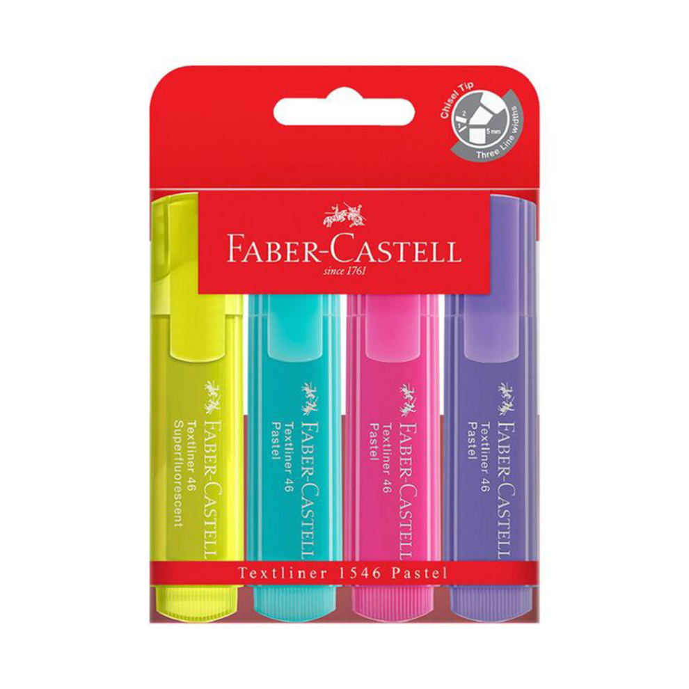 Faber-Castell Pastel Highlighter (Pack Of 4)