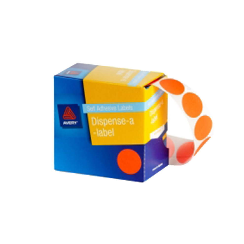 Photos - Other Office Equipment Avery Dot Label Dispenser 24mm (Fluoro Orange)