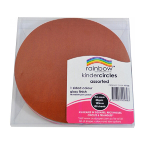 Rainbow Rainbow Glossy Color Circles 100pcs 180mm