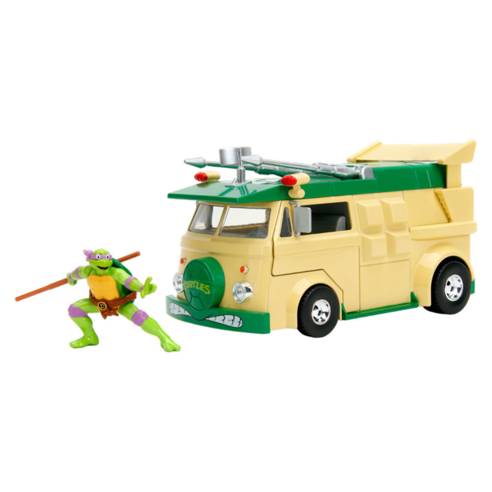 Photos - Doll TMNT TV'87 HWR Party Wagon w/Donatello 1:24 Scale Vehicle