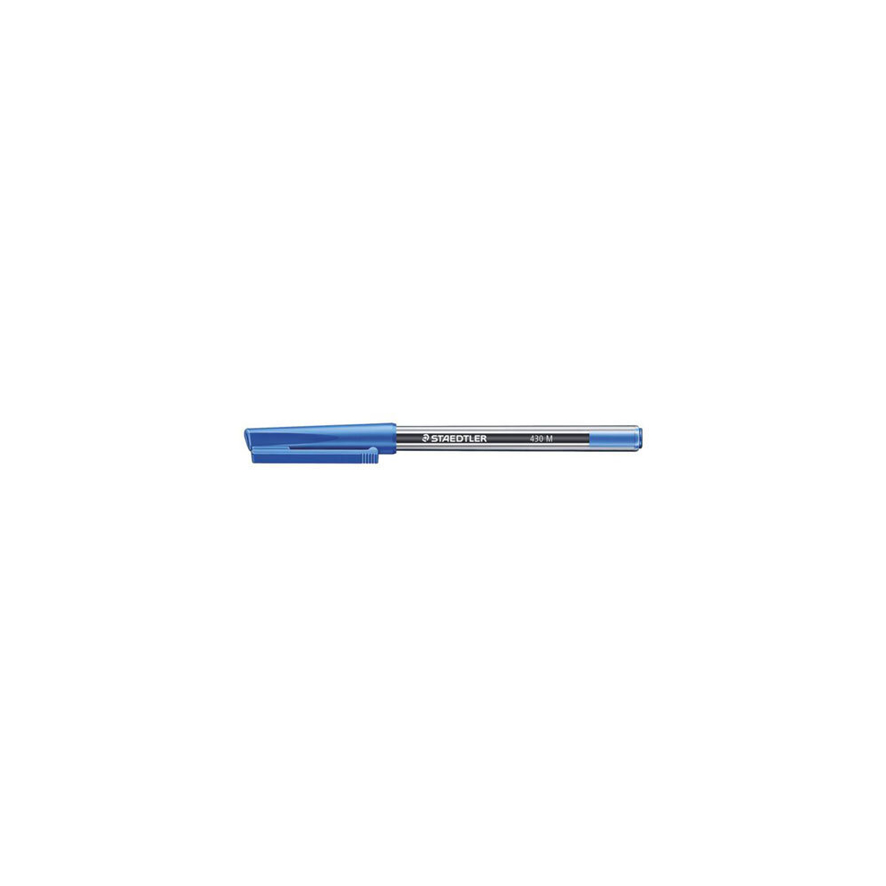 Staedtler Medium Stick Ballpoint Pen 430 100Pcs - Blue