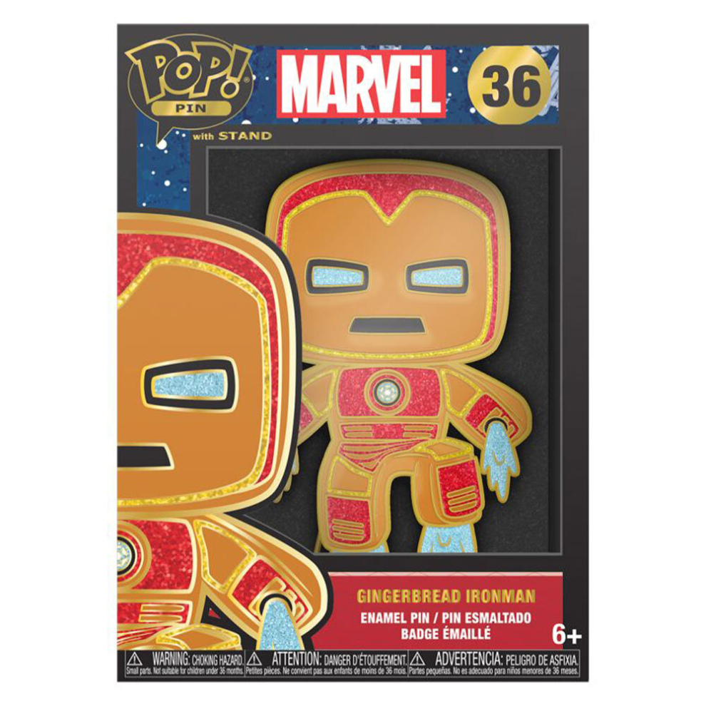 Marvel Comics Iron Man Gingerbread Enamel Pop! Pin Orange