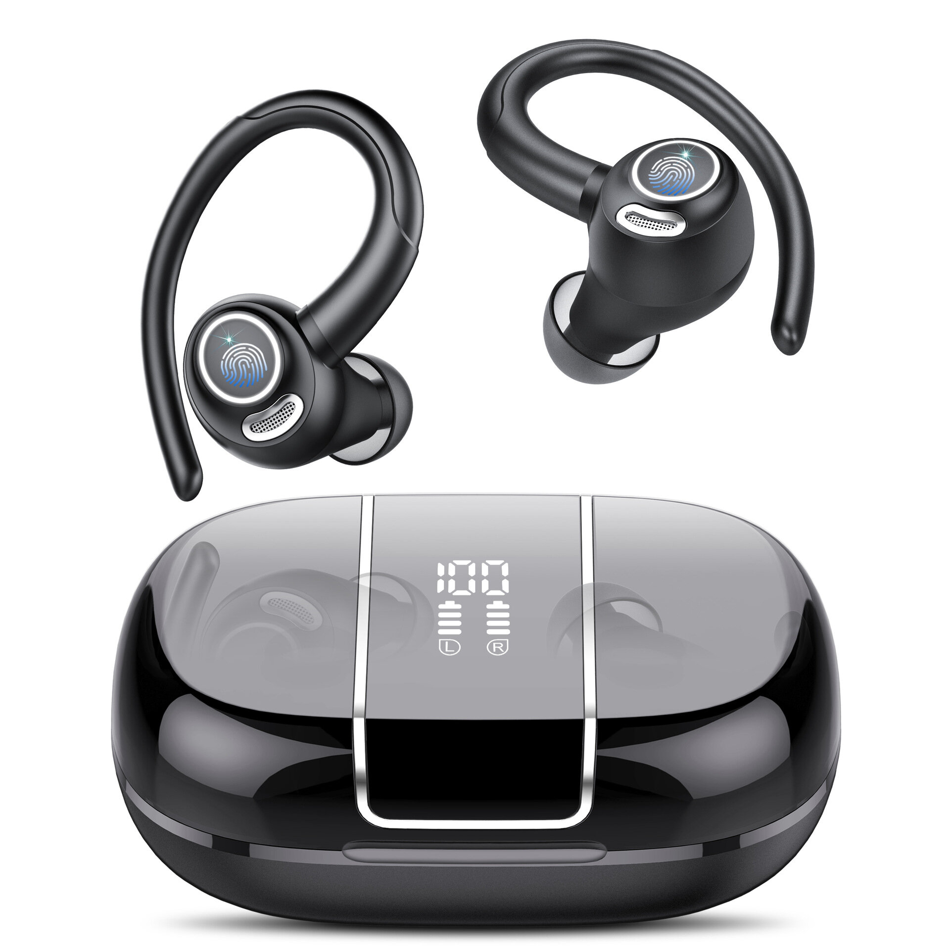 Headphones MD033 Black TWS Bluetooth Headphones for iPhone and Android