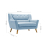Birlea 2 Seater Sofa Blue Birlea Lambeth Duck Egg Medium Settee Scandinavian Retro 8