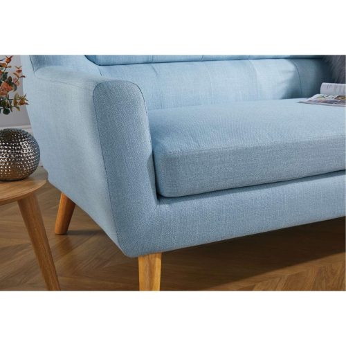 Birlea 3 Seater Sofa Blue Birlea Lambeth Duck Egg Large Settee Scandinavian Retro 1