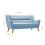 Birlea 3 Seater Sofa Blue Birlea Lambeth Duck Egg Large Settee Scandinavian Retro 8