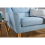 Birlea 2 Seater Sofa Blue Birlea Lambeth Duck Egg Medium Settee Scandinavian Retro 10