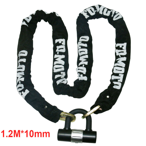 (Silver) FD-MOTO Motorbike 1.2M ChainLock Motorcycle Disc Safe Lock Reminder Cable 2