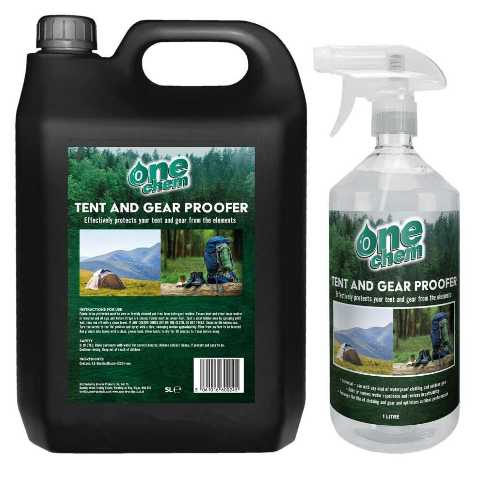 One Chem Tent And Gear Waterproof 1L Spray + 5L Refill