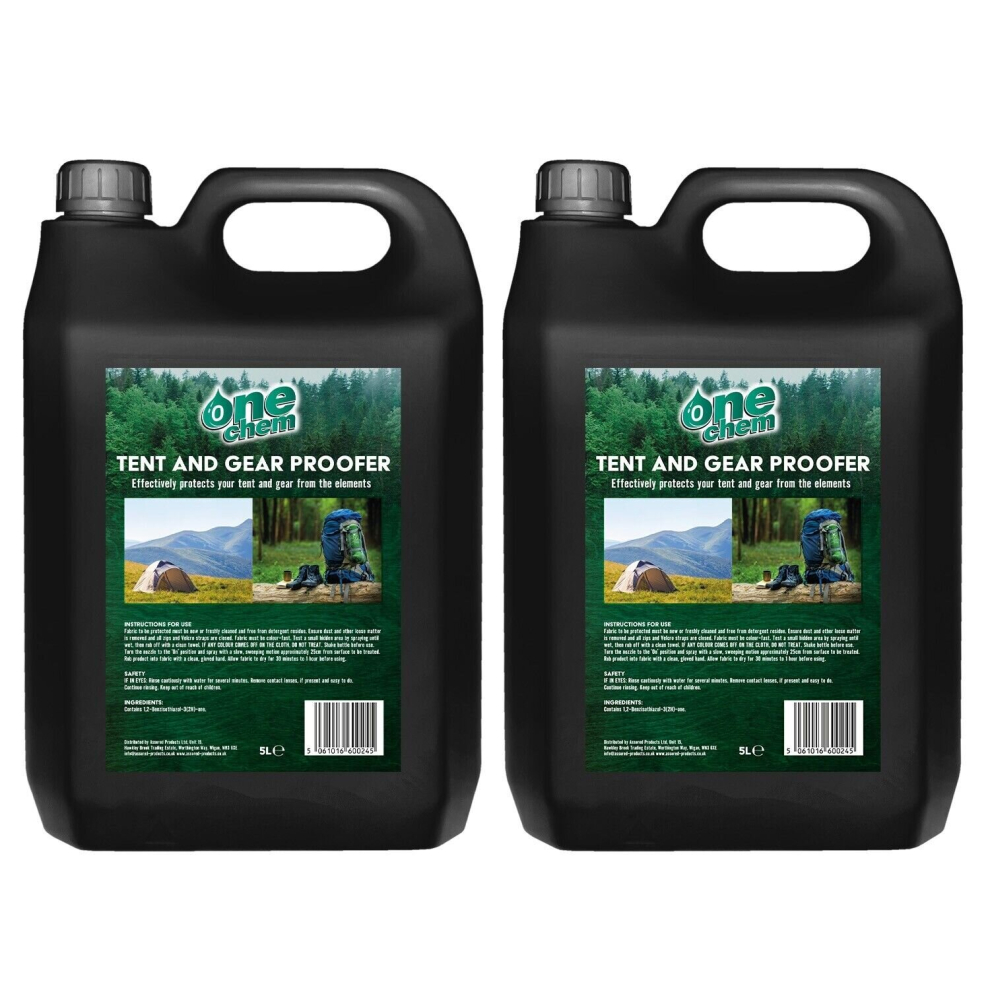 One Chem Tent and Gear Waterproof 2 x 5 Litre refill, Multi-pack