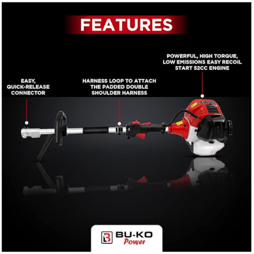 BU-KO BU-KO 52cc Long Reach Petrol Multi Functional Garden Tool 1