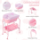 Costway Baby Changing Table with Bathtub Folding Infant Diaper Changing Nursery Station 8