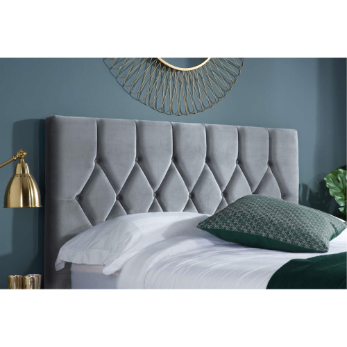 Birlea Grey King Size Bed Frame Birlea Loxley 150cm Kingsize 5FT Fabric Bedstead 1