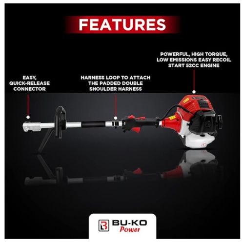 BU-KO BU-KO 52cc Long Reach Petrol Multi Functional Garden Tool: 1