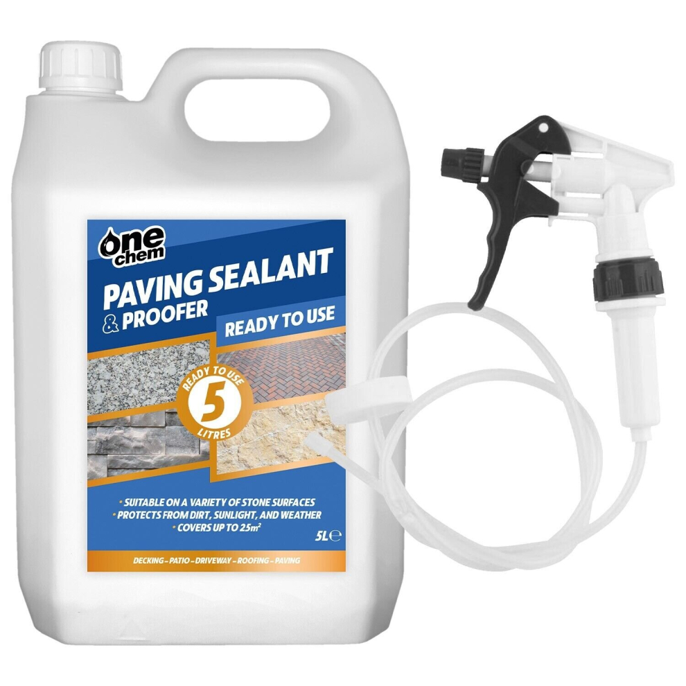 One Chem Paving Sealant & Proofer 5 Litre Water Seal With Long Hose Trigger Green