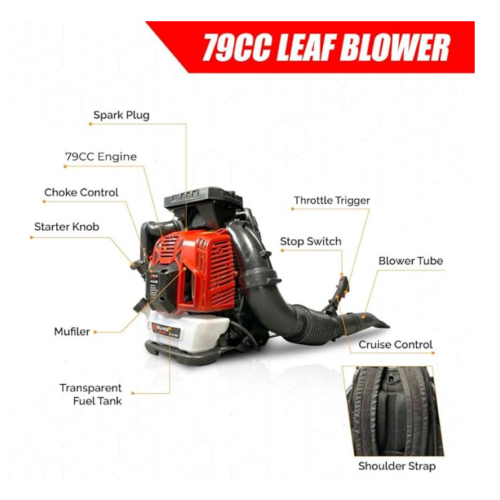 BU-KO BU-KO 79CC Petrol Backpack Leaf Blower 1