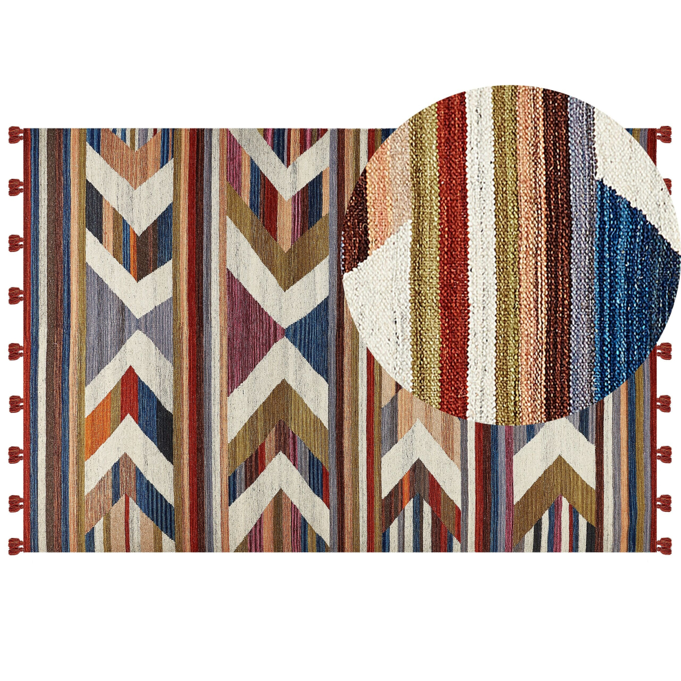 Wool Kilim Area Rug 200 x 300 cm Multicolour MRGASHAT