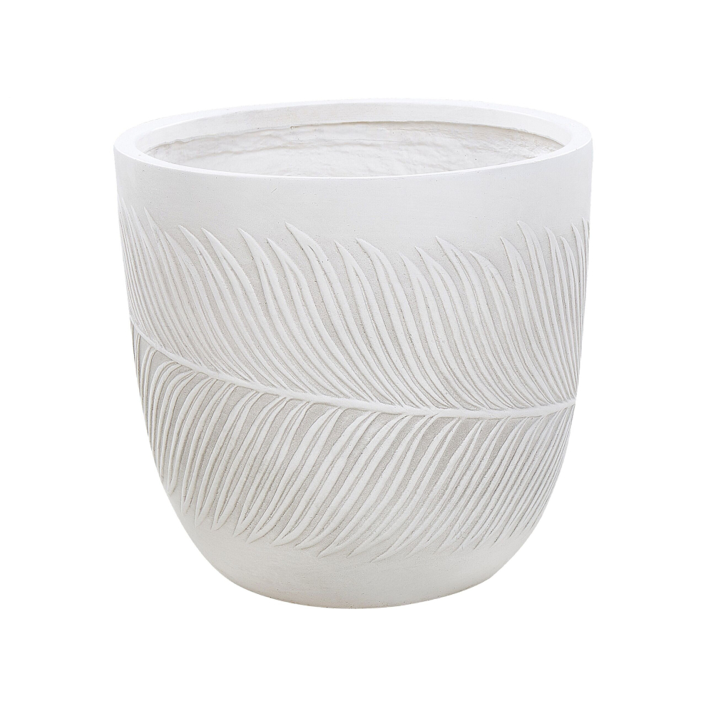 Flower Pot Fibre Clay 42 x 42 x 40 cm Off-White FTERO