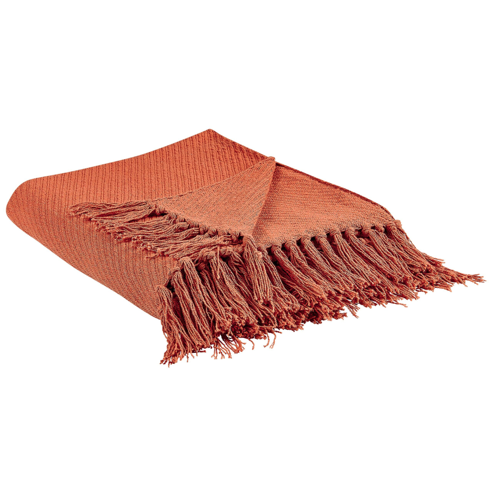 Cotton Blanket 125 x 150 cm Red YARSA