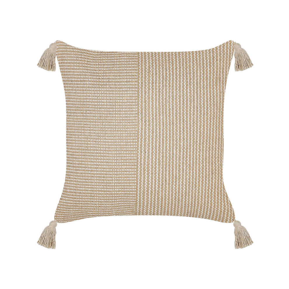Cotton Cushion 45 x 45 cm Beige ARALIA