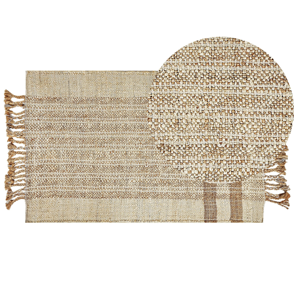 Jute Area Rug 80 x 150 cm Beige ORTAOBA