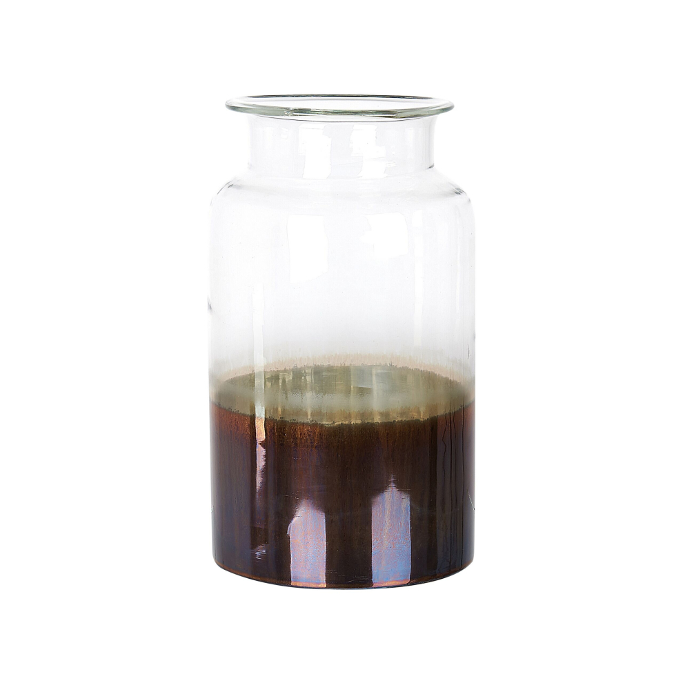 Glass Flower Vase 30 cm Iridescent Multicolour BHATURE