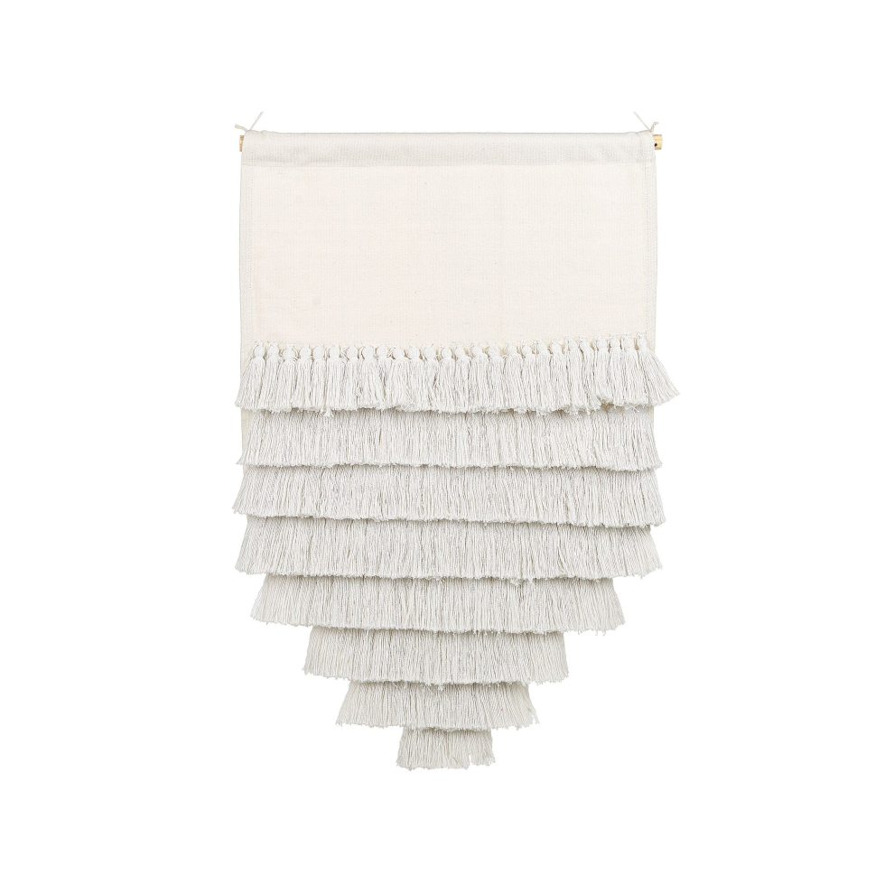 Cotton Wall Hanging with Tassels White THUL