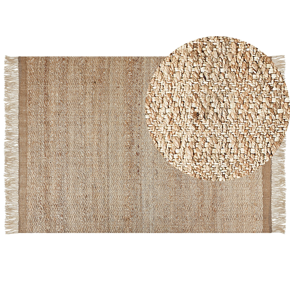 Jute Area Rug 160 x 230 cm Beige ABANA