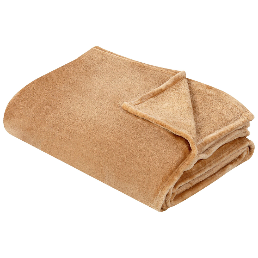 Blanket 200 x 220 cm Sand Beige BAYBURT