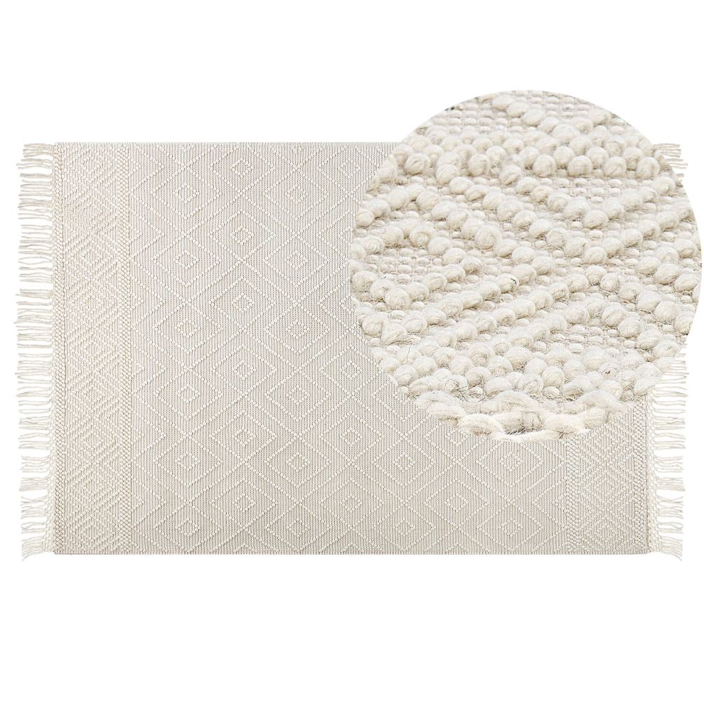 Wool Area Rug 160 x 230 cm Beige DARENDE